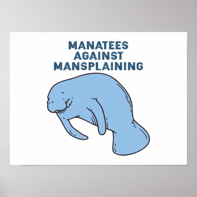 Poster Manatés Contra Mansplain (Frente)