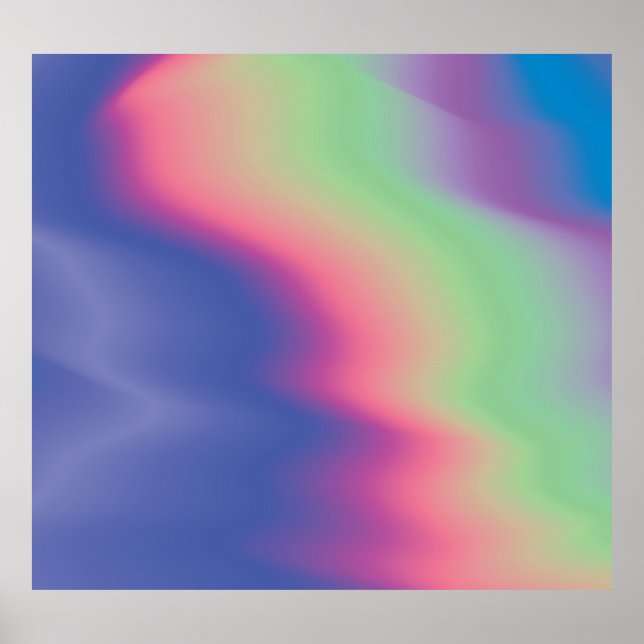 Poster Manchas holográficas coloridas: Textura psicodélic (Frente)