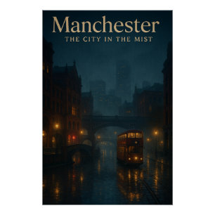 Pôster Manchester – A Cidade na Névoa cena noturna