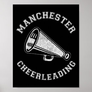 Poster Manchester Cheer Angustiado Retro Anos 90 Cheerlea