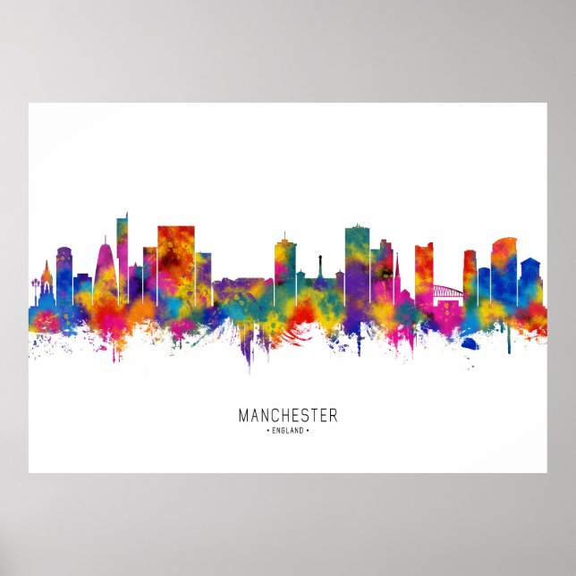 Poster Manchester Skyline (Frente)