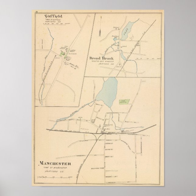 Pôster Manchester, Suffield, Brook Amplo (Frente)