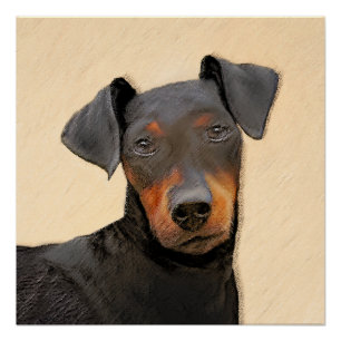 Pôster Manchester Terrier Pintura Original