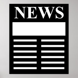 Pôster Manchetes de notícias
