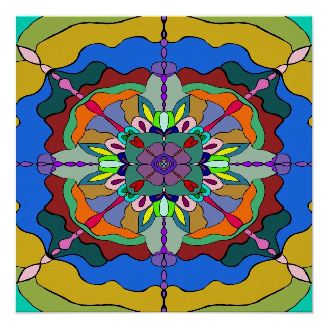 Pôster mandala 1 (Frente)