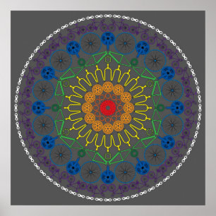 Pôster Mandala 2 da bicicleta