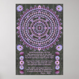 Poster Mandala 5 de Nightblooming com poema