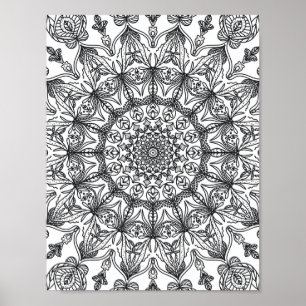 Poster Mandala Adulto Colorido Cor Do Pordão Isto