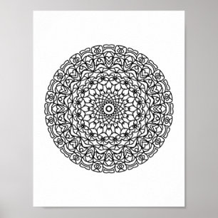Poster Mandala Adulto Colorido Cor Do Pordão Isto