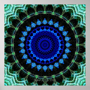 Pôster Mandala Anão Azul