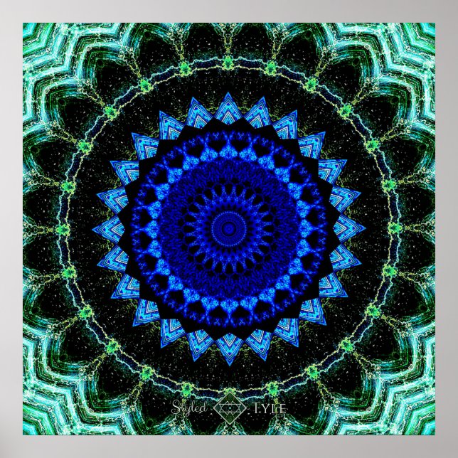 Pôster Mandala Anão Azul (Frente)