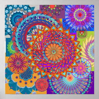 Pôster Mandala Collage