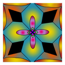 mandala colorido em estilo de azulejo