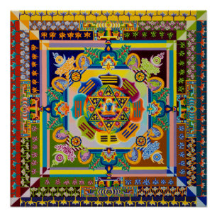 Pôster Mandala cultural cruzada