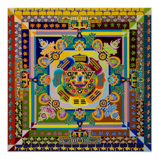 Pôster Mandala cultural cruzada (Frente)