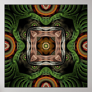 Pôster Mandala da escultura do metal