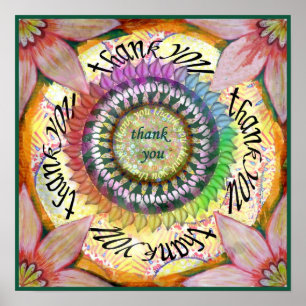 Pôster Mandala da gratitude