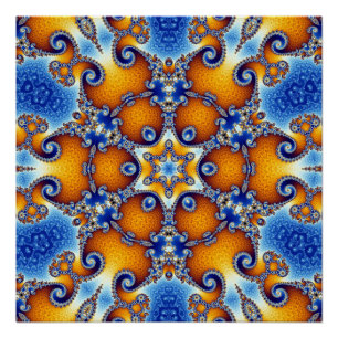 Pôster Mandala da vida do oceano