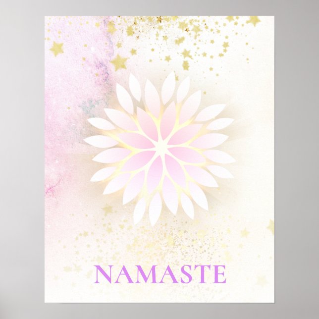 Poster *~* Mandala Dahlia Pastel Lavanda Peach AP2 (Frente)