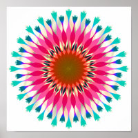 Mandala Damask Lotus Flower Art Elegante