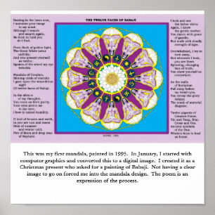 POSTER MANDALA DE BABAJI COM POEMA
