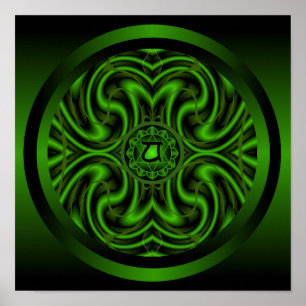 Poster Mandala de Chakra do coração