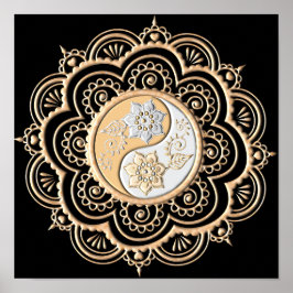 Poster Mandala de Ouro & Prata