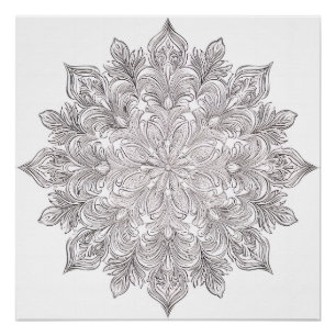 Pôster Mandala de Pétala de Pena