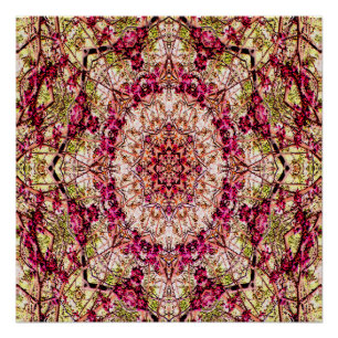 Pôster Mandala do Broto Vermelho...