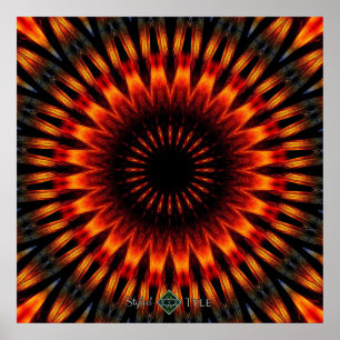 Pôster Mandala do Pôr do Sol