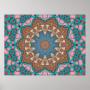Poster Mandala do Sol Floral