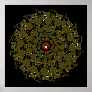 Pôster mandala dos tambores