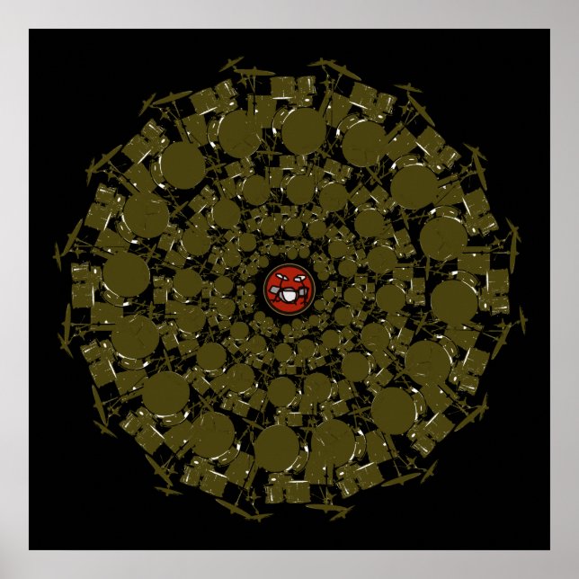 Pôster mandala dos tambores (Frente)