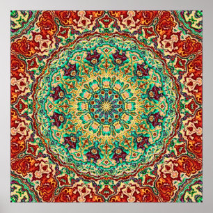 Poster Mandala dos vermelhos ricos