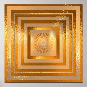 Poster Mandala DOURADO da faísca