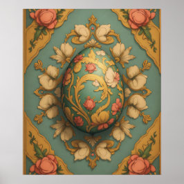 Poster Mandala Egg - Intrate Boho Floral Design