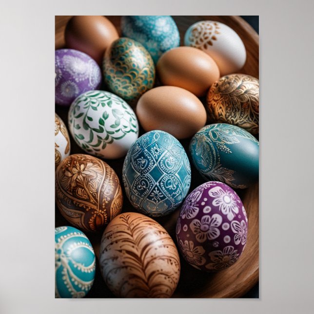 Poster Mandala Egg - Intrate Boho Floral Design (Frente)
