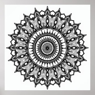 Poster Mandala em branco