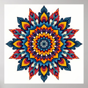 Poster Mandala em branco