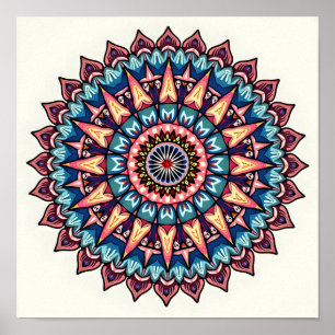 Poster Mandala em branco