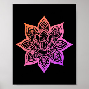 Poster Mandala Feminino Vintage Espiritual Zen Casual Fér