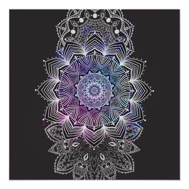 Pôster Mandala Floral (Frente)