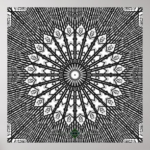 Poster Mandala invertida do espelho