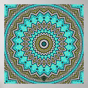 Pôster Mandalá Mosaico Invertido 2