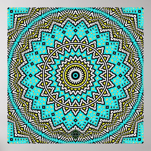 Pôster Mandalá Mosaico Invertido 2 (Frente)