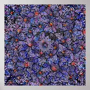 Poster Mandala Nature Floral Flower Mandalas