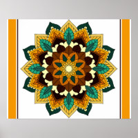 Mandala Padrão 02 em amarelo e em tom