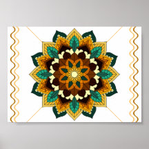 Mandala Padrão 02 em amarelo e em tom