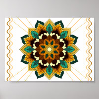 Mandala Padrão 02 em amarelo e em tom