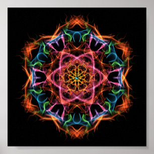 Pôster Mandala pessoal 1 do Fractal da meditação